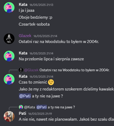 jak wyglada czat w trakcie audycji live na zywo spotkanie